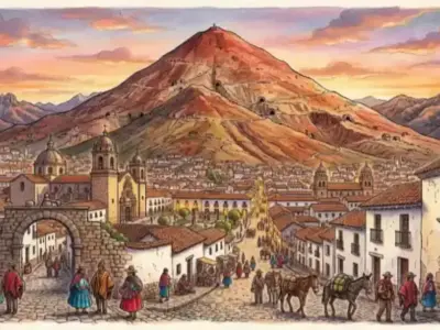 descargar dibujos de El Cerro Rico de Potosí, El Hallazgo que Cambió el Mundo 2026 imagenes de El cerro rico de Potosi