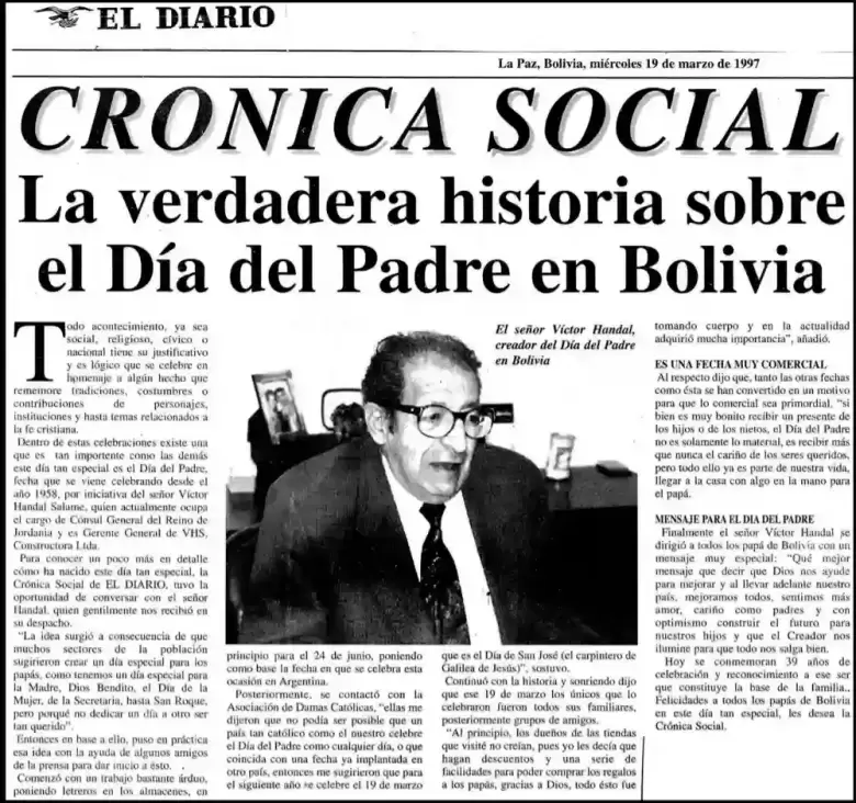 descargar dibujos de Día del padre: como se creo el 19 de marzo 2026 imagenes de Entrevista a Victor Handal por el dia del padre