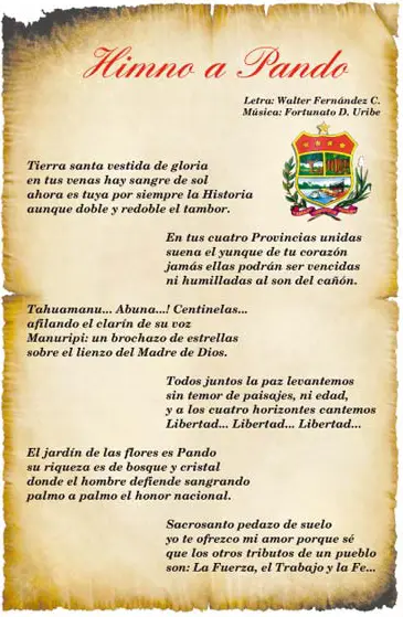 imagenes Himno al departamento de Pando