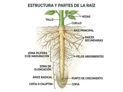 descargar dibujos de La Raíz de las Plantas 2026 imagenes de Partes de una Raiz