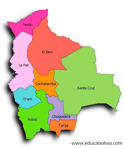 imagenes mapa de Bolivia